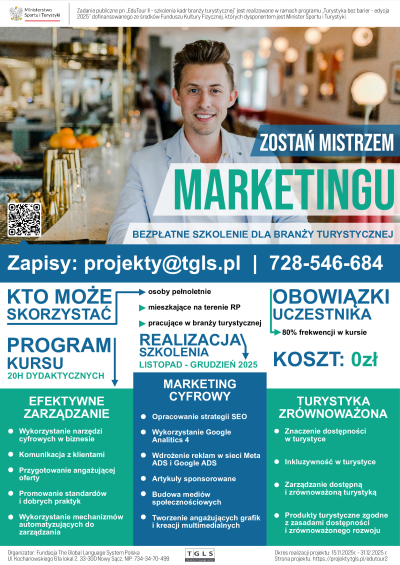 Plakat projektu Ministerstwa Sportu i Turystyki